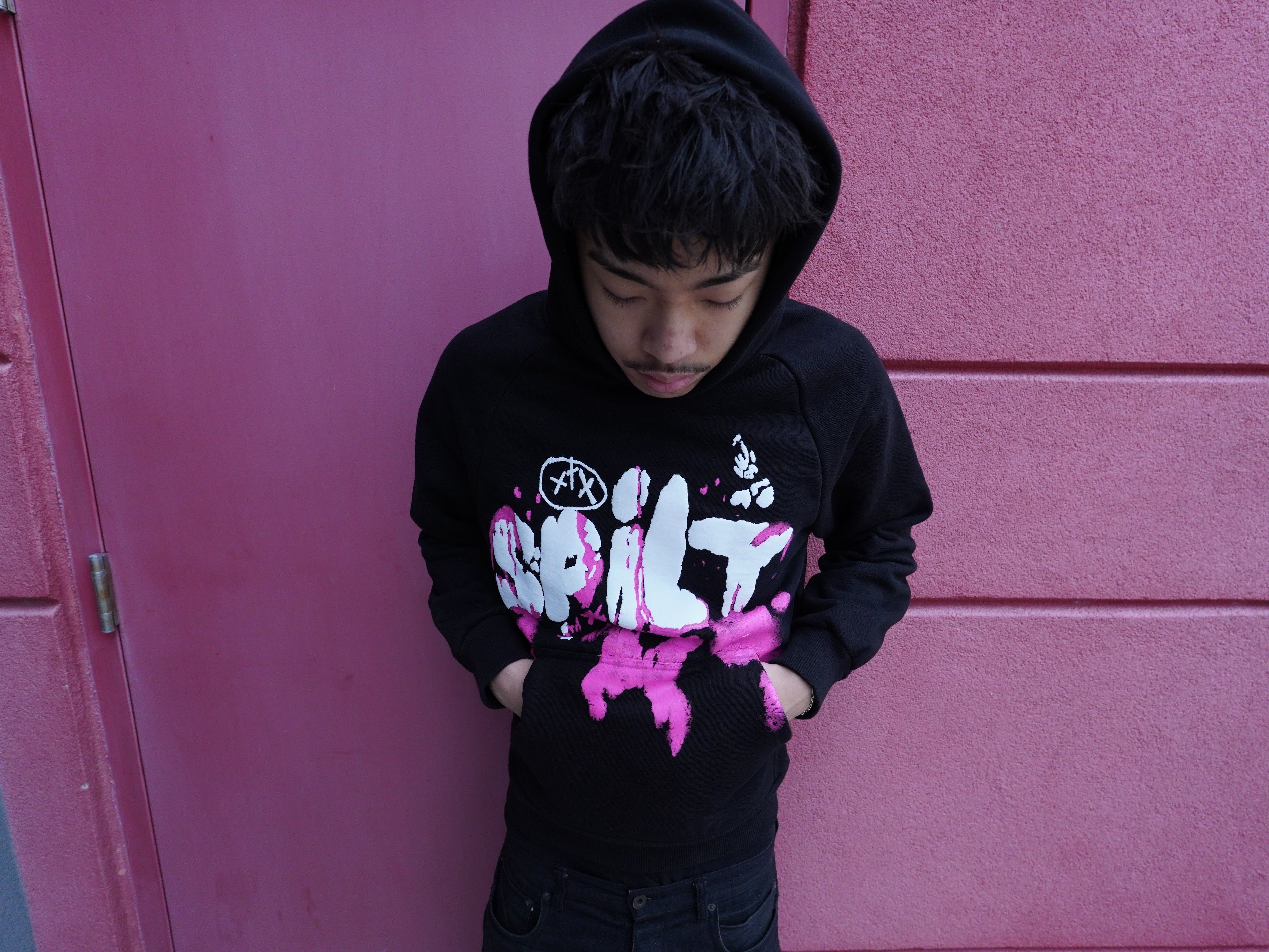 spilt hoodie